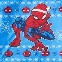 Момче за празник Spider-Man долга ракав врвот и печатено микро руно пантоло, сет за пижами од 2 парчиња
