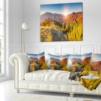 DesignArt Величествена палета на планините - Перзана печатена перница за фрлање - 18x18