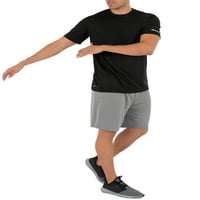 Атлетски работи маица за кратки кратки ракави за машка и голема машка јадро, до големина 5xl