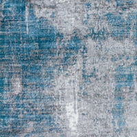 Уметнички ткајачи Wanderlust Апстрактна област килим, сребро, 2 '3'