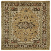 Олден традиционален персиски килим, мед кафеава црвена црвена боја, килим со акцент од 2ft 3ft