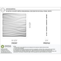 Ekena Millwork 5 8 W 5 8 H Ripple Endurawall Декоративен 3Д wallиден панел, бел