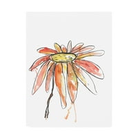 Трговска марка ликовна уметност „портокалова модерна ботаничка“ платно уметност од Јан Вајс