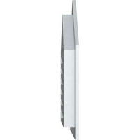 Ekena Millwork 12 W 34 H врв на врвот на теренот за проветрување: Функционален, PVC Gable Vent W 1 4 рамка