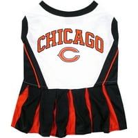 Миленичиња прва NFL Chicago Bears Che Cheerleader облека, големини на миленичиња. Лиценцирана облека за кучиња