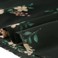 Уникатни поволни цени, женски цветни разгалени вратоврска V вратот, испукан од шифон фустан од шифон