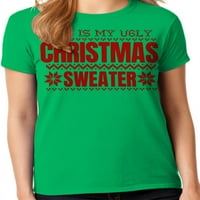 Графичка Америка празничен празник Ова е мојата грда божиќна џемпер женска графичка маица