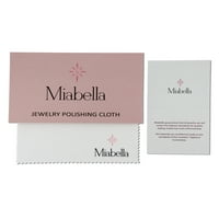 Miaенски Miabella 2- Карат создаде бел сино сафир 10kt бело злато 3-камен-прстен за ангажман