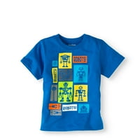 Графичка маица за кратки ракави за момчиња на мали деца
