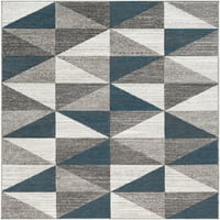 Уметнички ткајачи Монте Карло Геометриска област килим, сина, 5'3 7'3