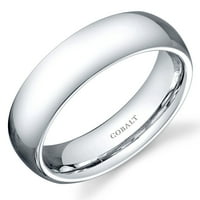 Машка сребрена боја удобност се вклопува во свадбениот бенд прстен во кобалт