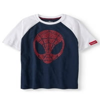 Marvel Spider-Man краток ракав Raglan Tee
