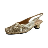 Чевли за фустани со широка ширина на есенија, злато 6.5