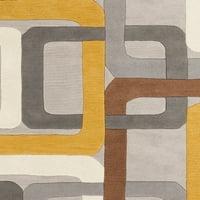 Уметнички ткајачи grsns сиви модерен килим на квадратни подрачја