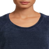 Време и време на женскиот Ченил пуловер врвот