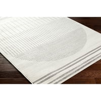 Уметнички ткајачи Флоранза Геометриска област килим, светло сиво бело, 6'7 9 '