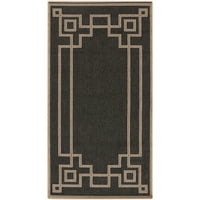 Уметнички ткајачи алфреско цврста област килим, црна камила, 2'3 4'6