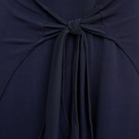 Женски фустан без ракави со јазол од предна вратоврска