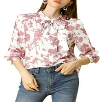 Уникатни поговори за женски бохо цветни печатени кошула V вратот пичка лак блуза