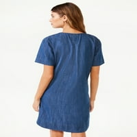 Бесплатно склопување женско чипка со мини смена фустан со кратки ракави, големини XS-xxxl