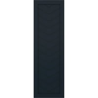 Ekena Millwork 15 W 34 H TRUE FIT PVC SINE PALLE CHEVRON модерен стил фиксни ролетни за монтирање, без starвездени ноќни сини
