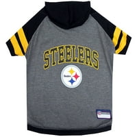 Миленичиња прва NFL Pittsburgh Steelers NFL Hoodie Tee кошула за кучиња и мачки - кул маица, екипи - средно