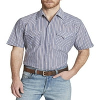 Ели Катлеман Машки кратки ракави за ракави, западни кошула високи големини