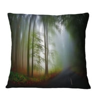 DesignArt Пад на пејзаж во шумата - Перзана печатена перница за фрлање - 12x20