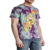 Dragon Ball Z Purple Tie Dye Dye Man's Man and Big Graphic Mirt
