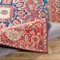 Уметнички ткајачи ирис медалјонски област килим, светло црвено сина боја, 3'6 5'6