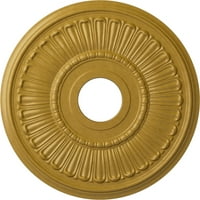 Ekena Millwork 16 OD 5 8 ID 3 4 P Медалјон на таванот на Мелони, рачно насликано иридесен злато