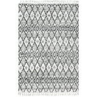 Нулум Јани Мека и пријатна дијамантска шега од ласкав, килим, 4 '6', сива